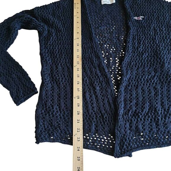 Y2k Hollister Sz Small black knit open front cardigan - Picture 4 of 7